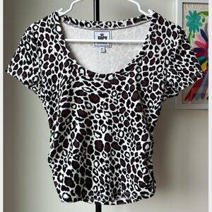 Juicy Couture Vintage Velvet Cheetah Print Top - Size XS